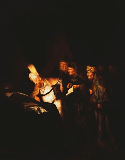 Pontius Pilatus nægter at ændre inskriptionen, der skal placeres på Kristi kors, 1641 af Salomon Koninck