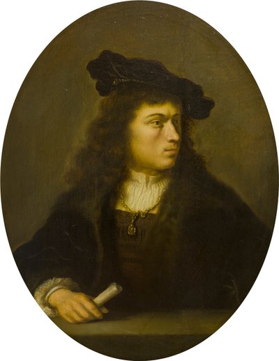 Portræt af en ukendt mand, ca. 1629-56 (olie på panel) af Salomon Koninck