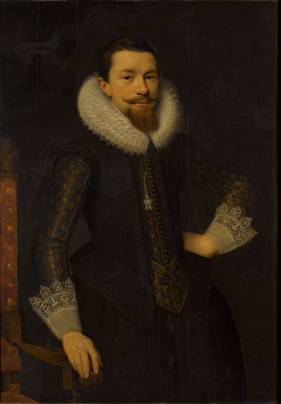 Portræt af Pieter Boudaen Courten af Salomon Mesdach