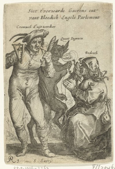 Tegneserie af Cromwell, ca. 1652-1654 Siet t