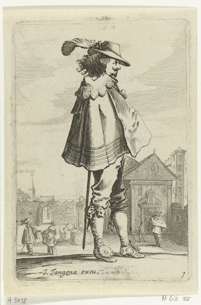 Stående officer og profil Bevæbnede officerer og soldater (serietitel) af Salomon Savery