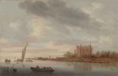 Slot ved en flod, 1644 af Salomon van Ruisdael or Ruysdael