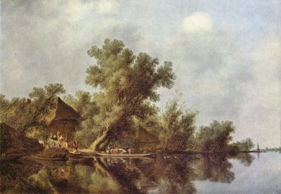 Flodlandskab af Salomon van Ruysdael