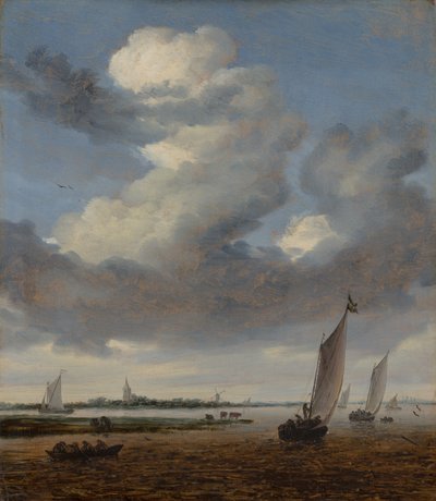 Udsigt over Beverwijk fra Wijkermeer af Salomon van Ruysdael