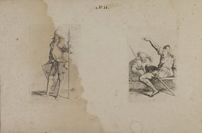 (Figurine Series) Mand med hjelm og udsmykket spyd/Ax af Salvator Rosa