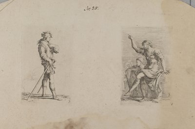 (Figurine Series) Mand med arm i brysthøjde af Salvator Rosa