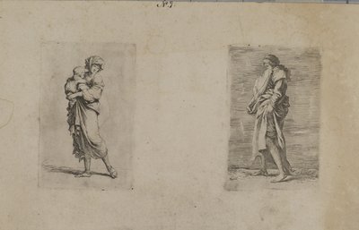 (Figurine Series) Kvinde holder baby af Salvator Rosa