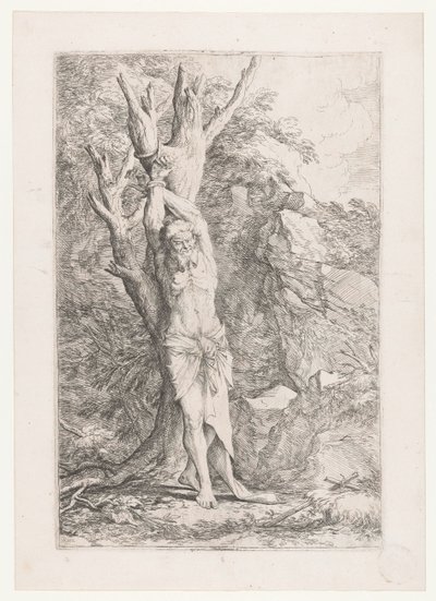 Albert bundet til et træ af Salvator Rosa
