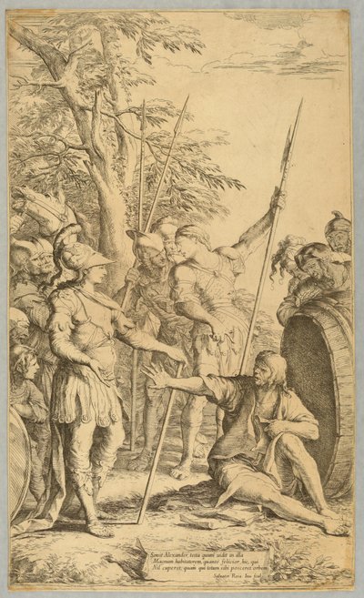 Alexander besøger Diogenes af Salvator Rosa