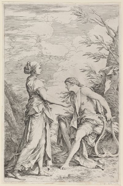 Apollon og den cumæiske sibylle af Salvator Rosa