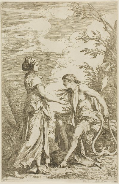 Apollon og Cumean Sybil af Salvator Rosa