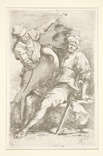 Diverse figurer (suite) af Salvator Rosa