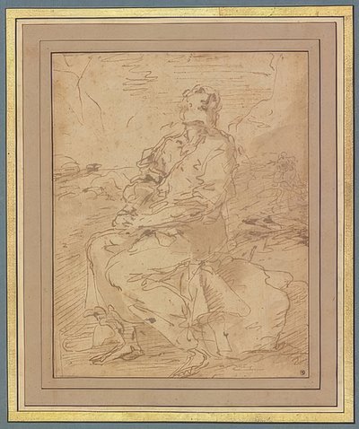 Sankt Frans, udkast. 1649-60 af Salvator Rosa