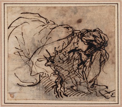 Kvindestudie af Salvator Rosa