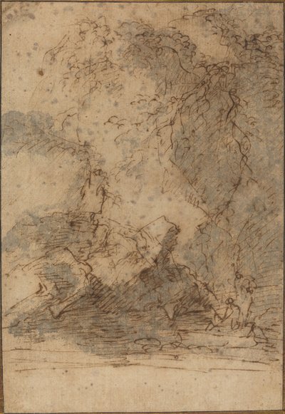 Landskab af Salvator Rosa