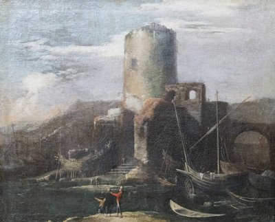 Landskab med ruiner af Salvator Rosa