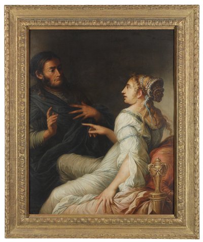 Phryne og Xenocrates af Salvator Rosa
