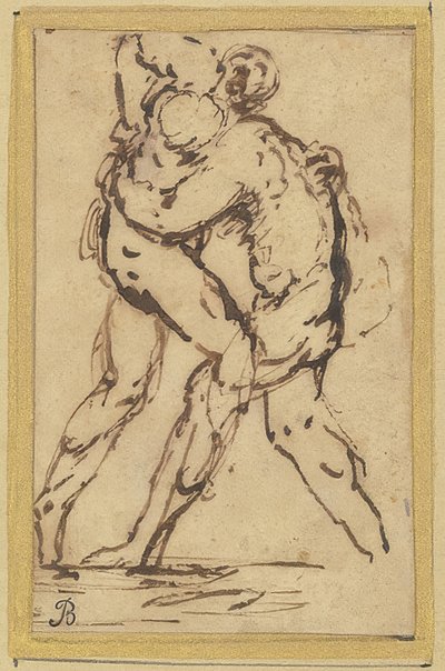 Ringkämpfer af Salvator Rosa