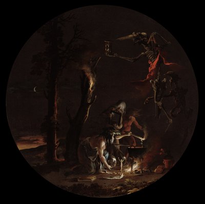 Trolddomsscener: Aften, ca. 1645-1649. af Salvator Rosa