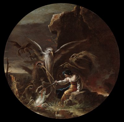 Scenes of Witchcraft: Morning, ca. 1645-49 (olie på lærred) af Salvator Rosa