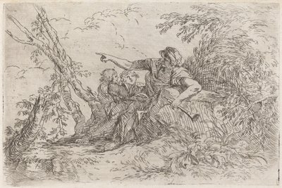 Hyrde i et Landskab af Salvator Rosa