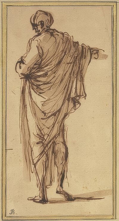 Stående tilbage figur af Salvator Rosa