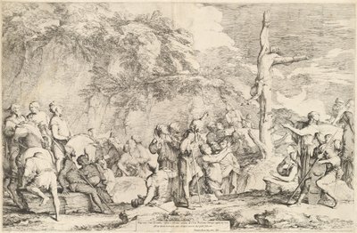 Korsfæstelsen af Polykrates af Salvator Rosa