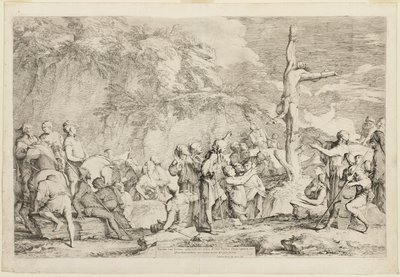 Korsfæstelsen af Polykrates af Salvator Rosa