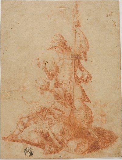 To mandlige krigere af Salvator Rosa