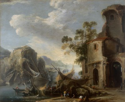 Udsigt over en bugt, værk af Salvatore Rosa, konserveret på Galleria Estense i Modena af Salvator Rosa