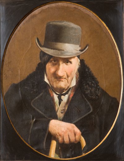 Portræt af en mand (olie på lærred) af Salvatore Albano