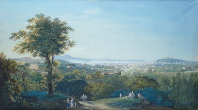 Napoli fra Capodimonte Scudillo (akvarel) af Salvatore Fergola