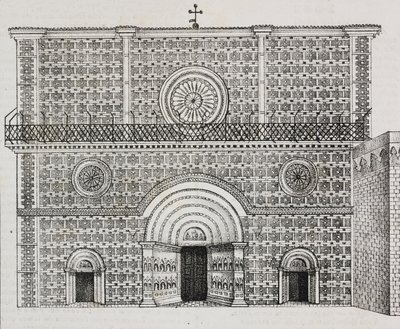 Facade af basilikaen Santa Maria di Collemaggio, L