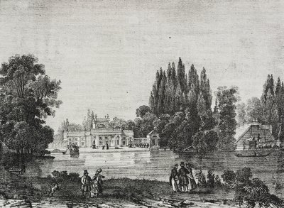 Lazienki Palace, Warszawa, Polen, litografi af Salvatore Puglia fra Poliorama Pittoresco, n 48, 9. juli af Salvatore Puglia