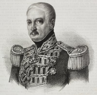 Portræt af marskal Francesco Maria Tanchi (1773-1843), litografi af Salvatore Puglia fra Poliorama Pittoresco, nr. 46, 24. juni af Salvatore Puglia