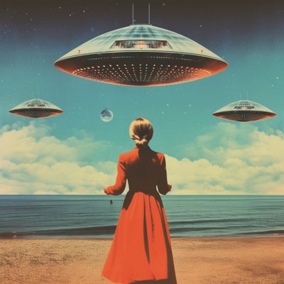 Mystiske UFO’er på stranden af Samantha Hearn