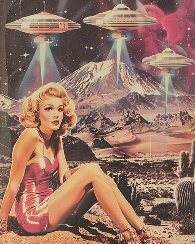 Retro-ørken-UFO-invasion af Samantha Hearn