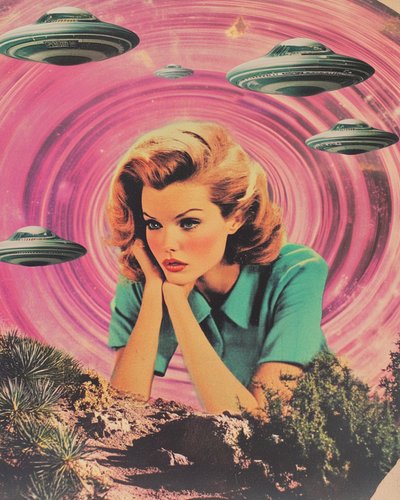 Retro-science fiction-kvinde af Samantha Hearn