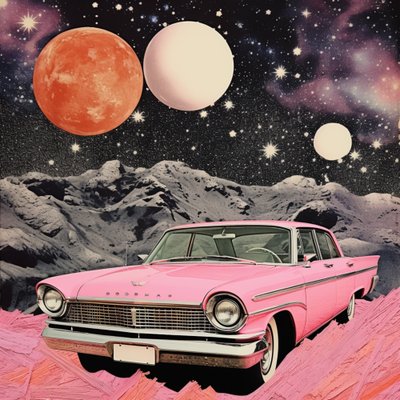 Vintage Pink Space Drive af Samantha Hearn