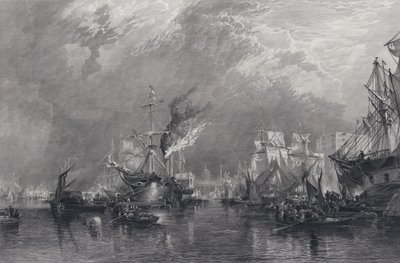 The Port of London (gravering) af Samuel (after) Bough
