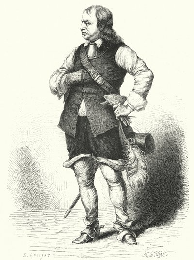 Oliver Cromwell, Lord Protector of the Commonwealth (gravering) af Samuel (after) Cooper