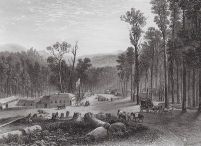 Australien: Marysville, Victory (gravering) af Samuel (after) Prout