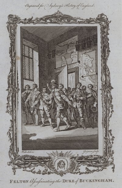 Felton myrder hertugen af Buckingham (gravering) af Samuel (after) Wale