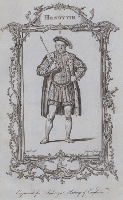 Henrik VIII (gravering) af Samuel (after) Wale