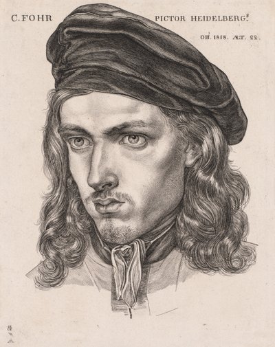 Portræt af Carl Philipp Fohr, 1818. af Samuel Amsler