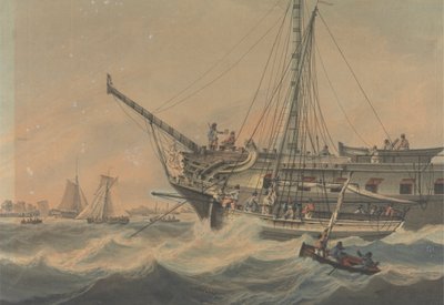 Krigsmand og søfart ved kysten af Samuel Atkins