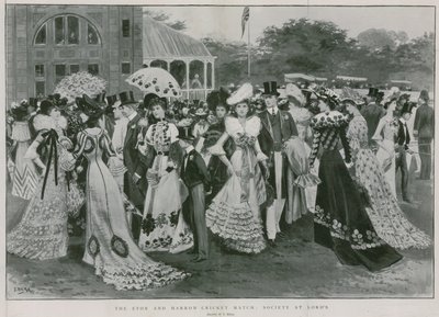 Eton og Harrow cricketkamp: Society at Lord
