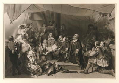Pilgrimmenes indskibning af Samuel Bellin