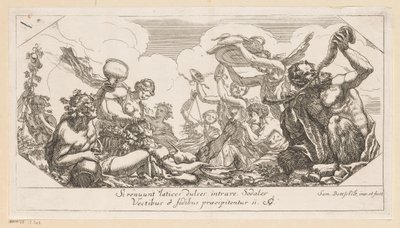 Bacchanal Forskellige designs (serietitel) Opera Varia Historica, Poetica & Iconologica (serietitel) af Samuel Bottschild