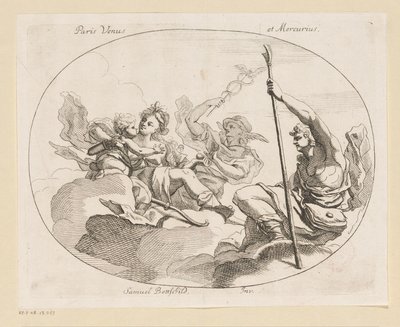 Paris, Venus og Merkur Paris Venus og Merkur (titel på objekt) Diverse ontwerpen (serietitel) Forskellige historiske, poetiske og ikonologiske værker (serietitel) af Samuel Bottschild